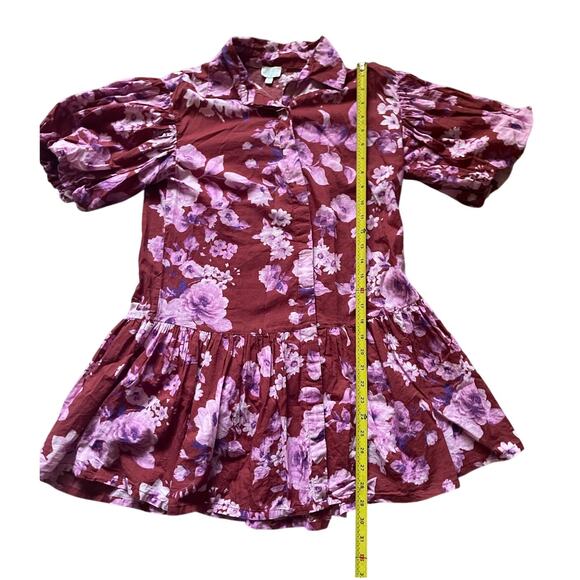 Wknd Lavender Floral Frock Future Is So Bright Drop Waist Size XS Mini Dress - Picture 5 of 7